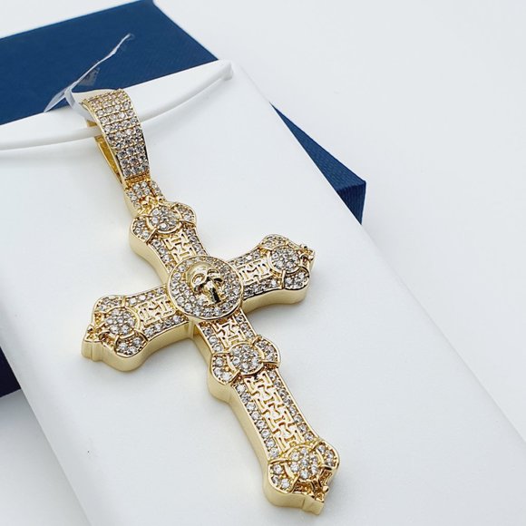 "14K Gold Plated Cubic Zircon Pendant, INUS1BR194 - Picture 2 of 9